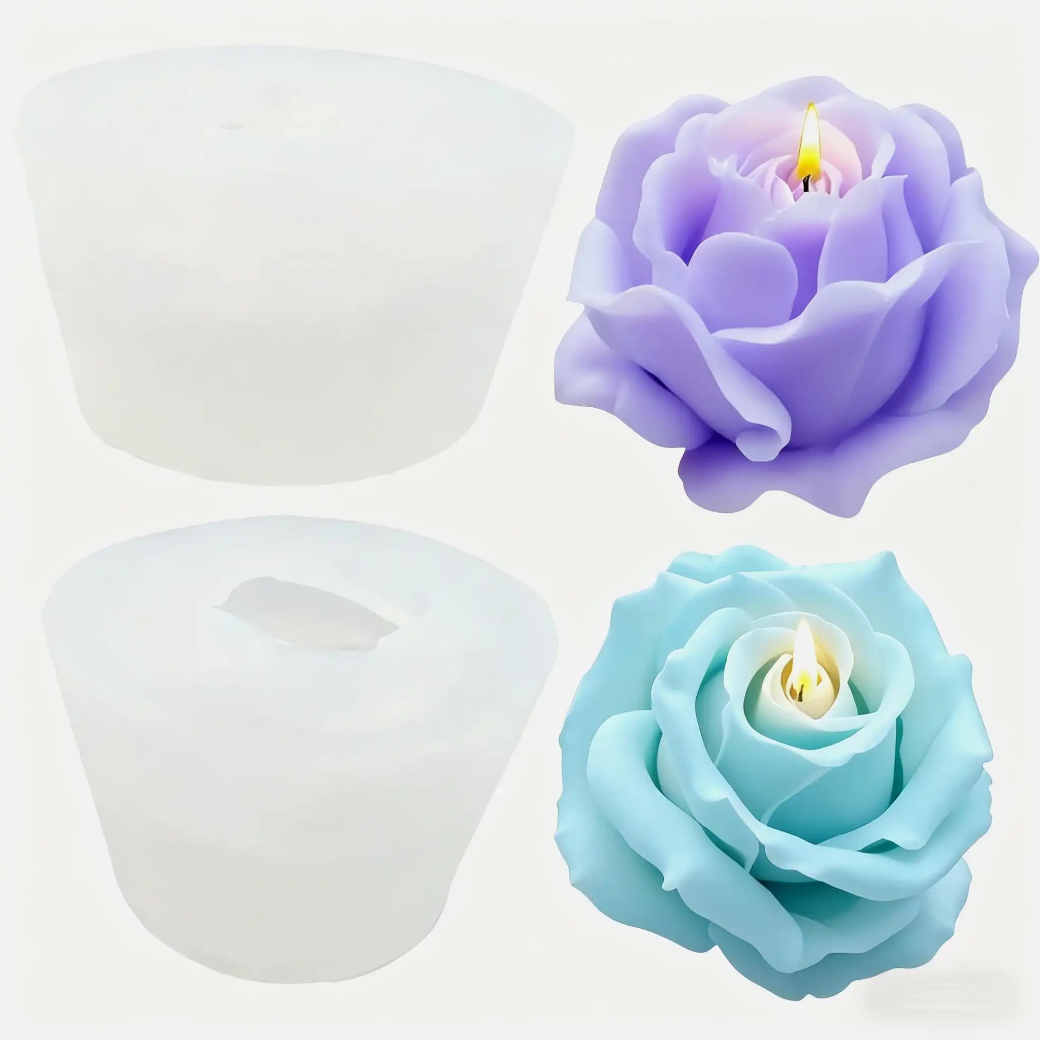 Soap Making Gifts - 2 sztuki romantycznych silikonowych form do