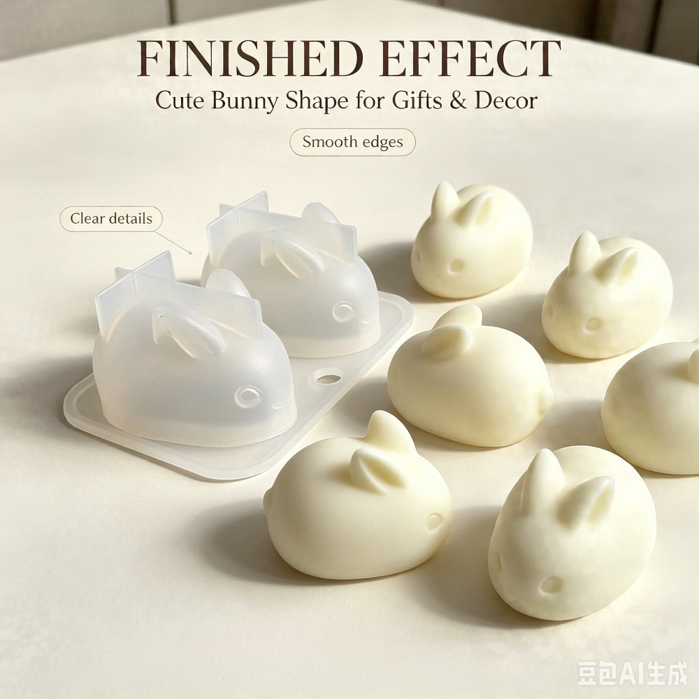 Soap Making Instructions - Forma silikonowa 3D Mini Królik, spożywcza,