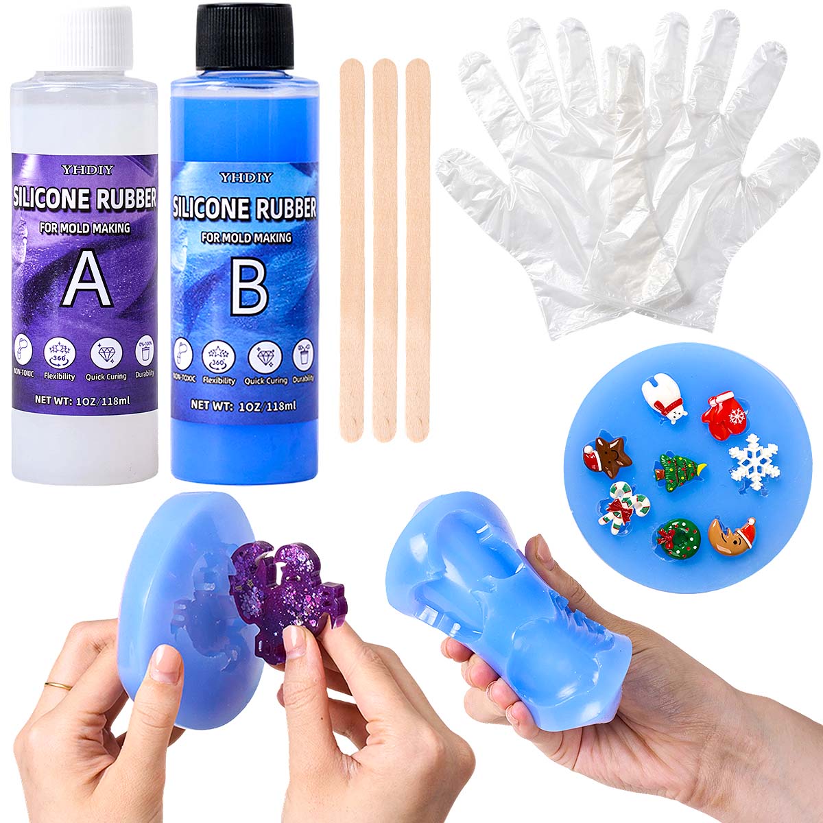 Soap Making Diy Kit - Zestaw do tworzenia form silikonowych 118ml/296ml